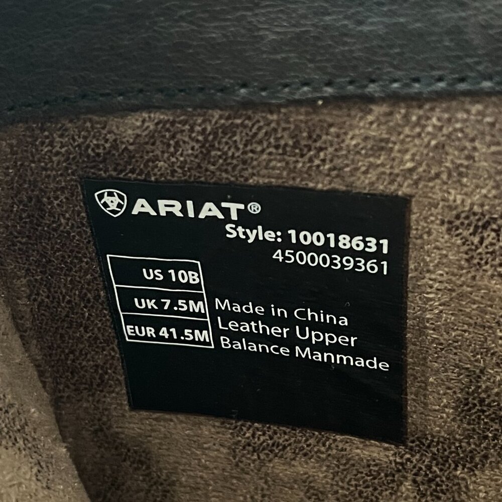 Ariat Manhattan Western 4LR Boots Leather Back Zip NWOB Women’s Size 10B - Picture 3 of 9